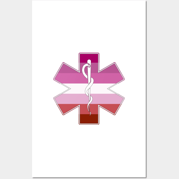 Star of Life Lesbian Pride Wall Art by somekindofguru